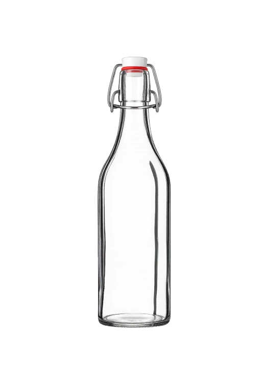 Szklana butelka z pokrywką na zatrzask o pojemności 500 ml. Idealna do przechowywania napojów, domowej lemoniady, mleka, wody.