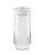 Szklany słoik Kefirko 1,4 l z białą nakrętką typu strainer do domowej fermentacji kefiru. Wbudowane sitko ułatwia szybkie oddzielanie ziaren kefirowych od gotowego napoju. Elegancki, uniwersalny zestaw do zdrowego, naturalnego kefiru bez konserwantów.