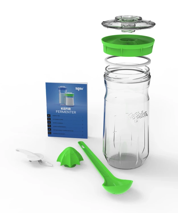 kefirko-kefir-maker-1400ml-1,4l-zestaw-zielony.webp