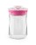 Szklany słoik Kefirko 900 ml z różową nakrętką typu strainer do domowej fermentacji kefiru. Wbudowane sitko pozwala łatwo oddzielić ziarna kefirowe od gotowego napoju. Stylowy zestaw do zdrowego, naturalnego kefiru bez konserwantów.